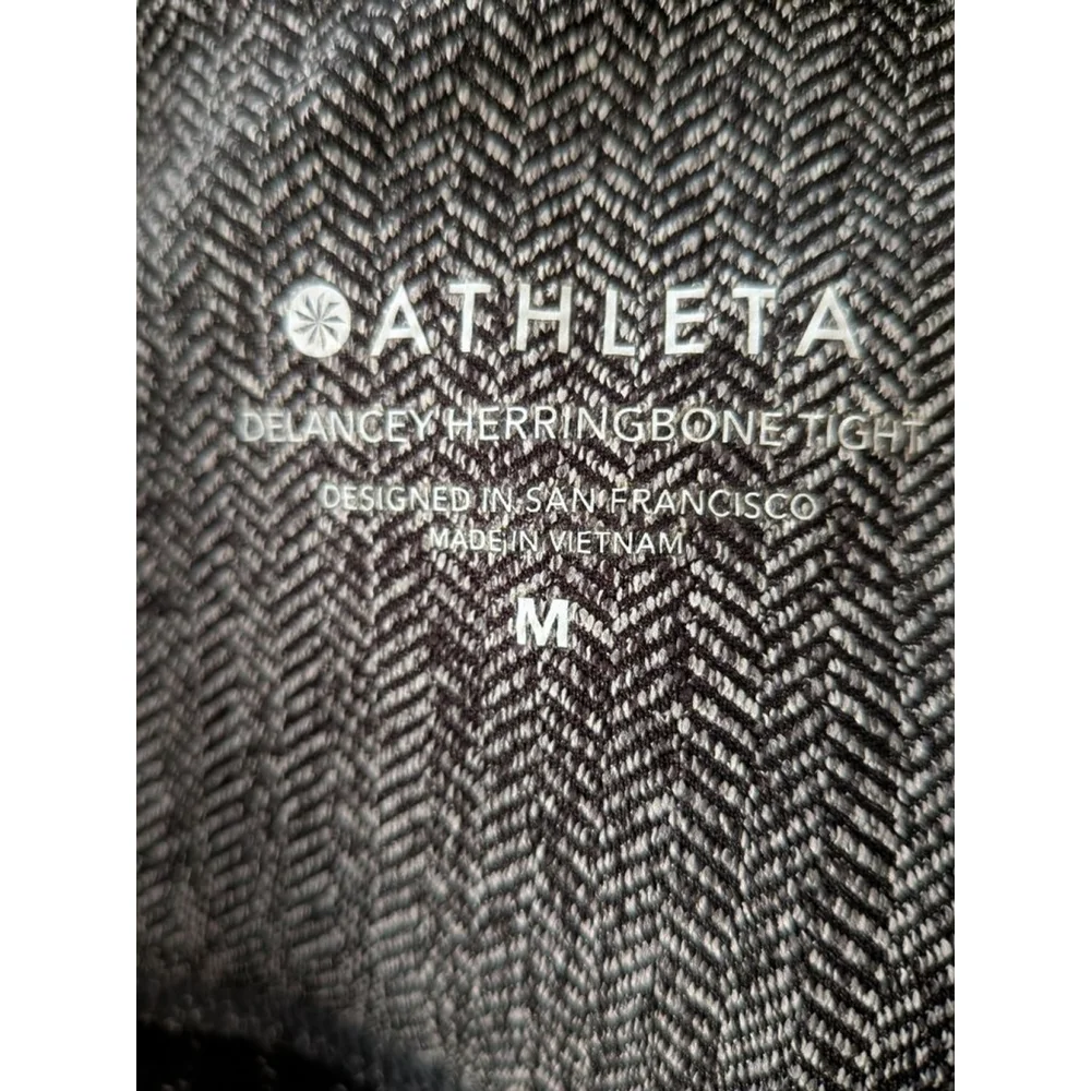 Women's Athleta Delancey Herringbone Tight Leggings M Gray Black